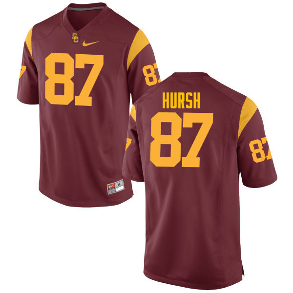 Men #87 Alec Hursh USC Trojans College Football Jerseys-Cardinal